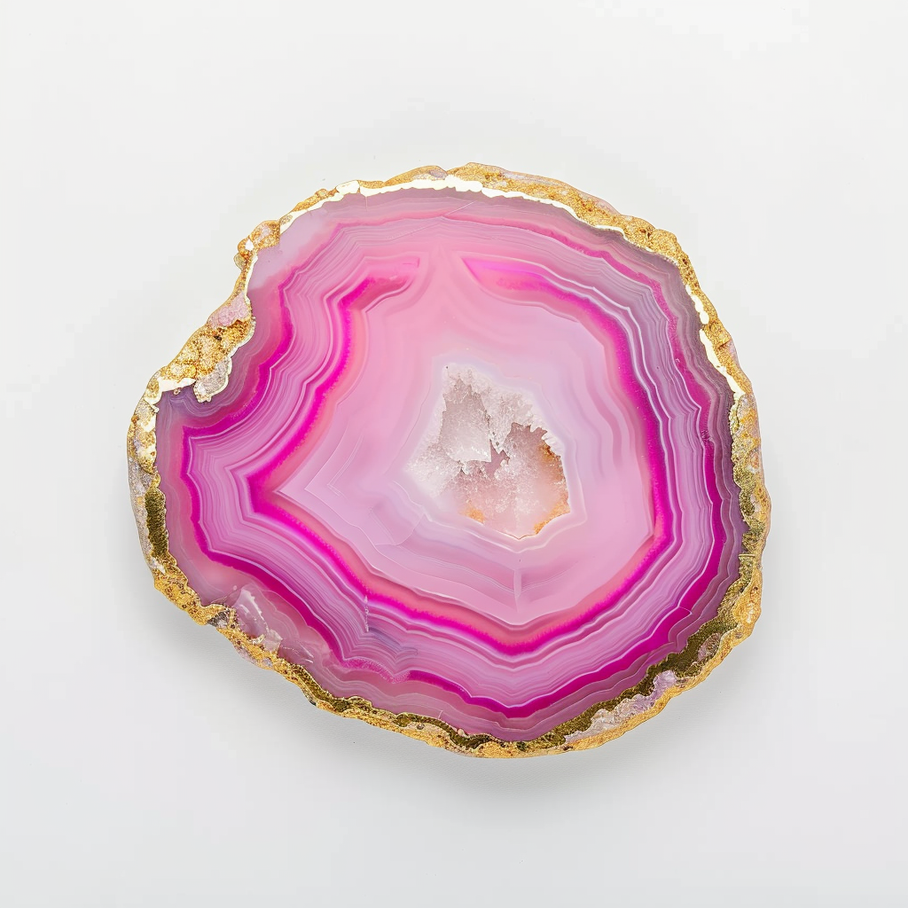 Agate Elegance Coaster Pink