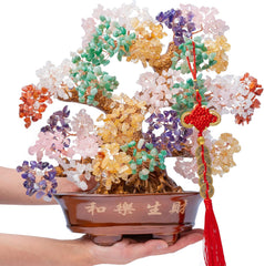 Feng Shui Chakra Crystal Tree for Good Luck and Wealth