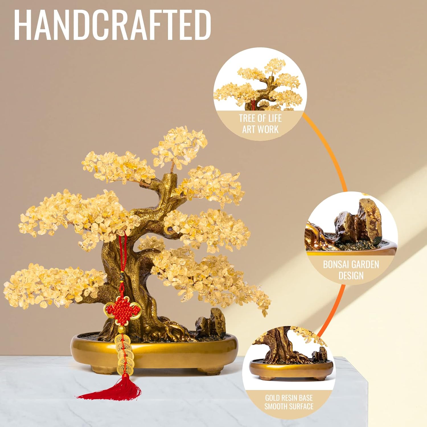 Feng Shui Crystal Money Tree for Wealth Attraction