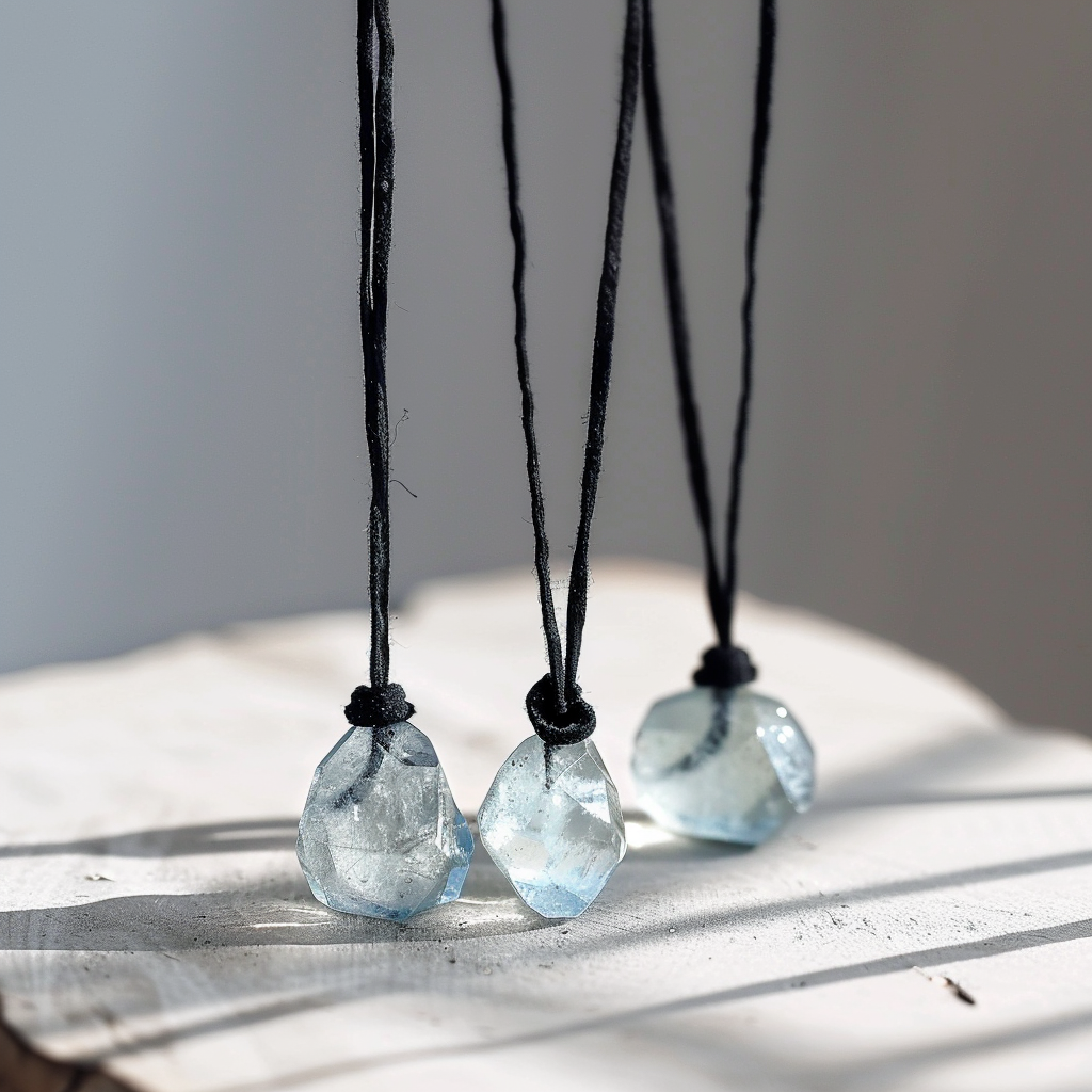 Peaceful Heart Aquamarine Necklace