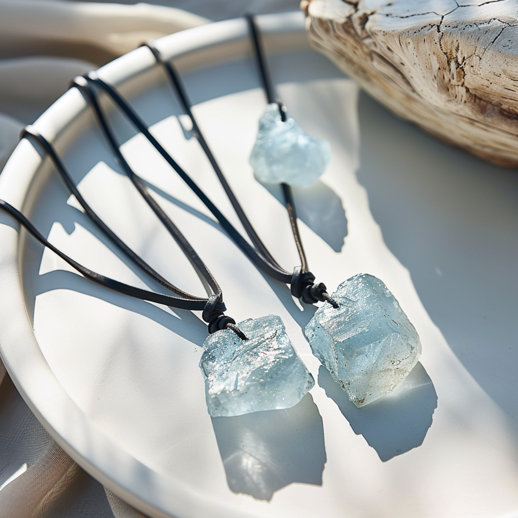 Peaceful Heart Aquamarine Necklace