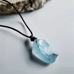 Peaceful Heart Aquamarine Necklace