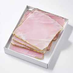 Pink Quartz Elegance Coasters