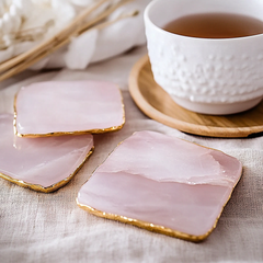 Pink Quartz Elegance Coasters