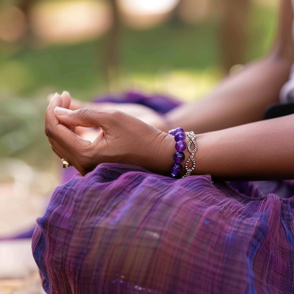 Spiritual Serenity Amethyst Bracelet