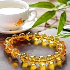 Sunlit Serenity Diamond-Cut Citrine Bracelet