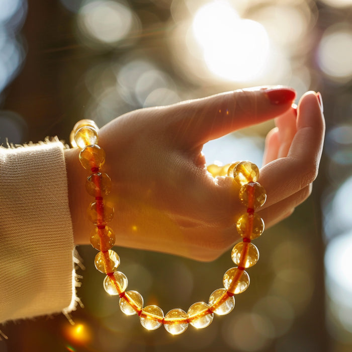 Sunlit Serenity Diamond-Cut Citrine Bracelet